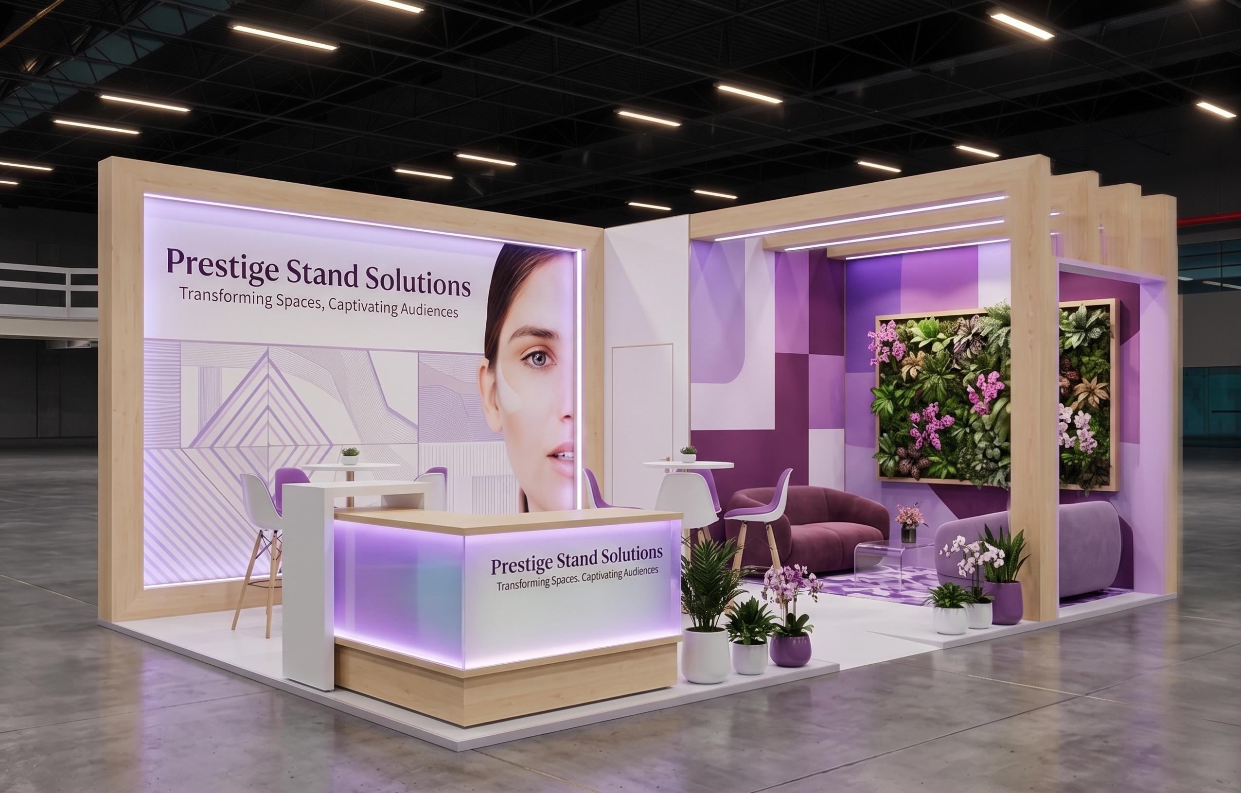 Prestige Stand Solutions stand in an exhibition hall
